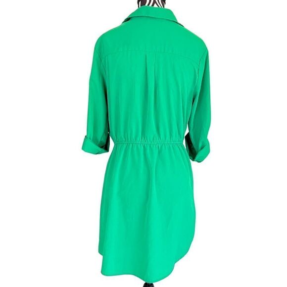 great shape🎉 MPH Collection, Emerald green buttoned belted dress, size S or 4 - Picture 3 of 7